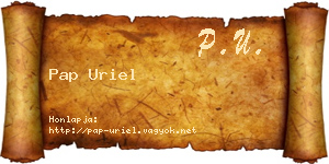 Pap Uriel névjegykártya